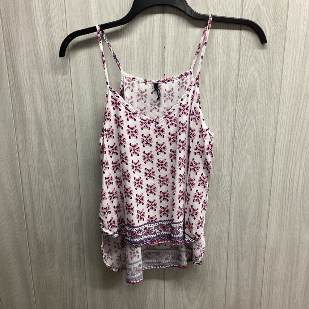 BJEWEL Women's (Size L) Hi Lo Camisole Tank Top 100% Rayon Geometric Pattern‎